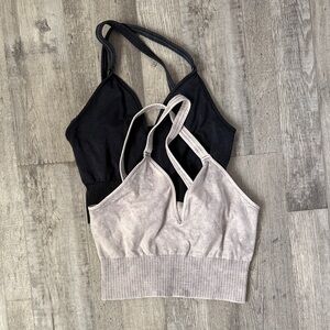 FP Movement by Free People Black and Cream Sports Bras